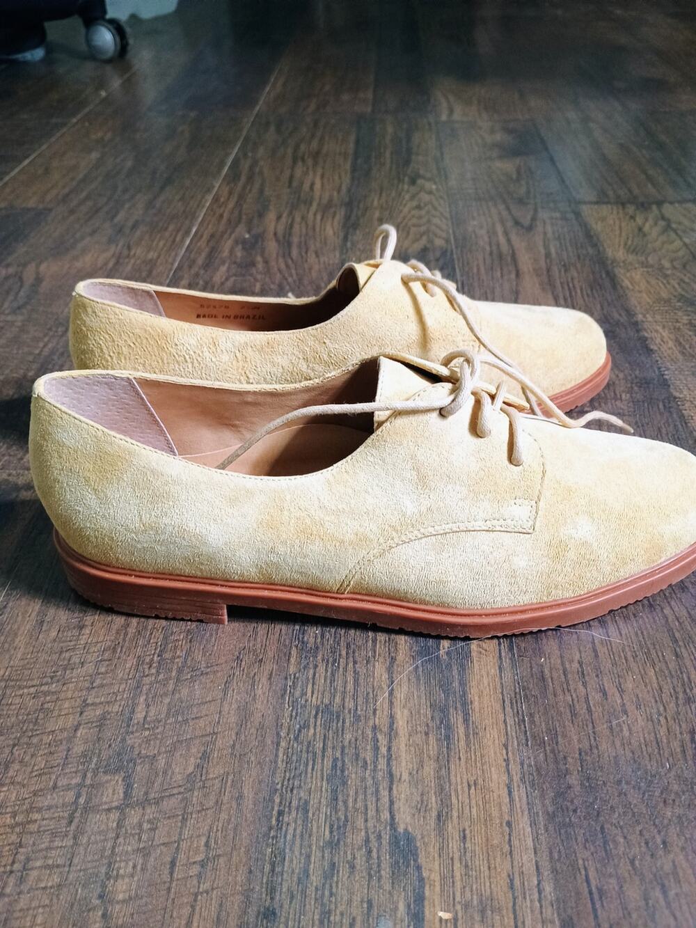 Suede Derby Shoes old money career office Hush puppies Women's 7.5 neutrals